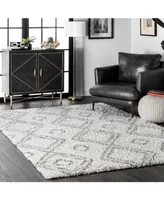 nuLoom Iola OZSG18A White 6'7" x 9' Area Rug