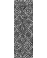 nuLoom Iola OZSG18B Gray 2'6" x 6' Runner Rug