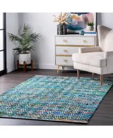 nuLoom Rochell VIAG01C Green 7'6" x 9'6" Area Rug