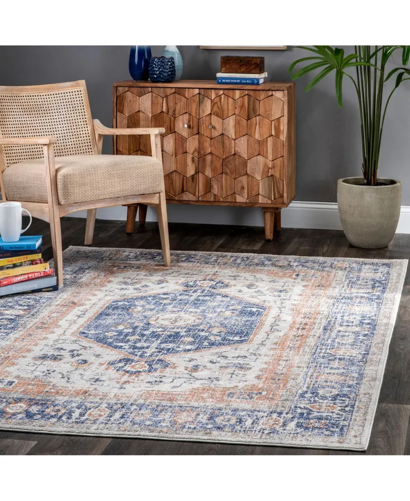 nuLoom Jacquie RZAB07B Blue 8' x 11' Area Rug