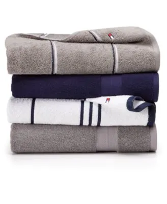 Tommy Hilfiger Modern American Cotton Mix Match Bath Towel Collection