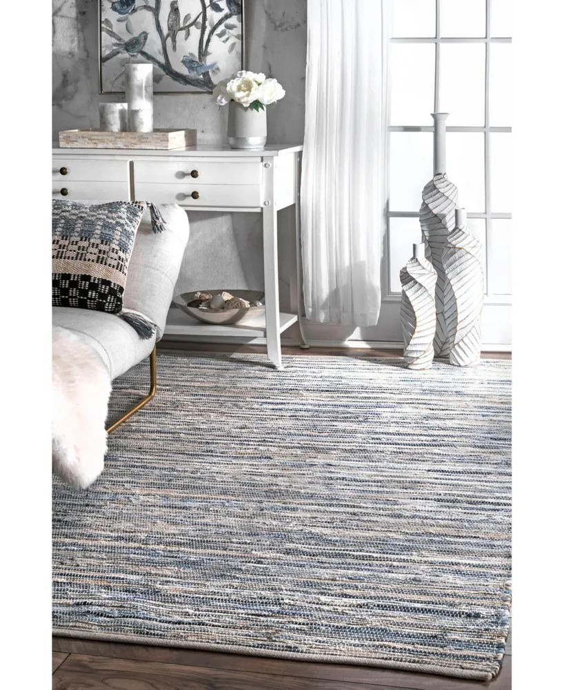 nuLoom Maile HMDM01A Blue 4' x 6' Area Rug