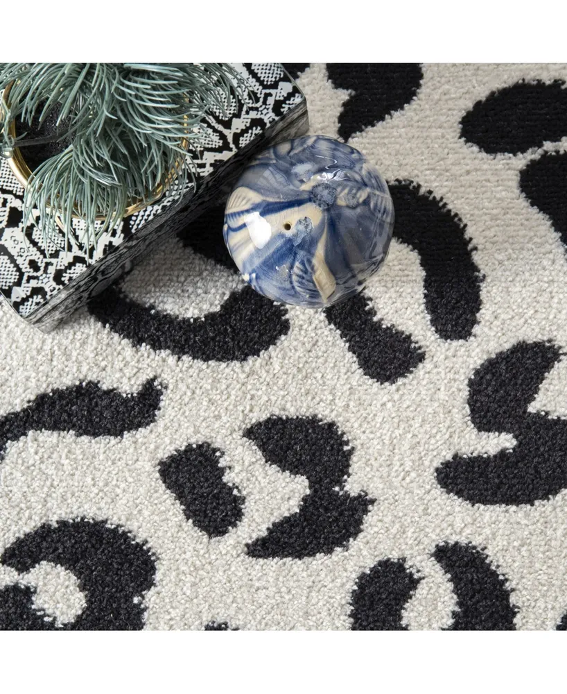 nuLoom Leopard RZBD61C Onyx 3' x 5' Area Rug