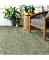 nuLoom Serna OWDN23E Sage 5'3" x 7'6" Outdoor Area Rug