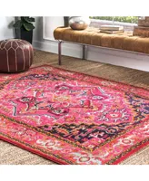 nuLoom Mackenzie KKCB10A Pink 7'10" x 11' Area Rug