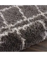 Nourison Home Luxe Shag Lxs02 Charcoal Rug