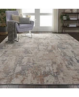 Nourison Home Rustic Textures RUS06 Beige and Gray 7'10" x 10'6" Area Rug