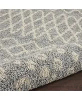 Closeout Nourison Home Moroccan Shag Mrs02 Silver Rug