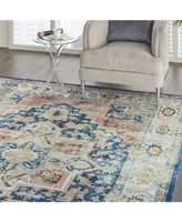 Nourison Home Ankara Global ANR11 Blue and Multi 7'10" x 9'10" Area Rug