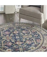 Nourison Home Ankara Global Anr13 Navy Multi Rug