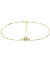 Giani Bernini Cubic Zirconia Star Ankle Bracelet, Created for Macy's