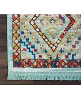 Nourison Home Navajo NAV02 Aqua 2'2" x 7'9" Runner Rug