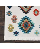 Nourison Home Navajo NAV07 White 2'2" x 4'3" Area Rug