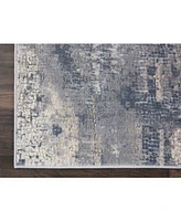 Nourison Home Rustic Textures RUS06 Gray and Beige 7'10" x 10'6" Area Rug