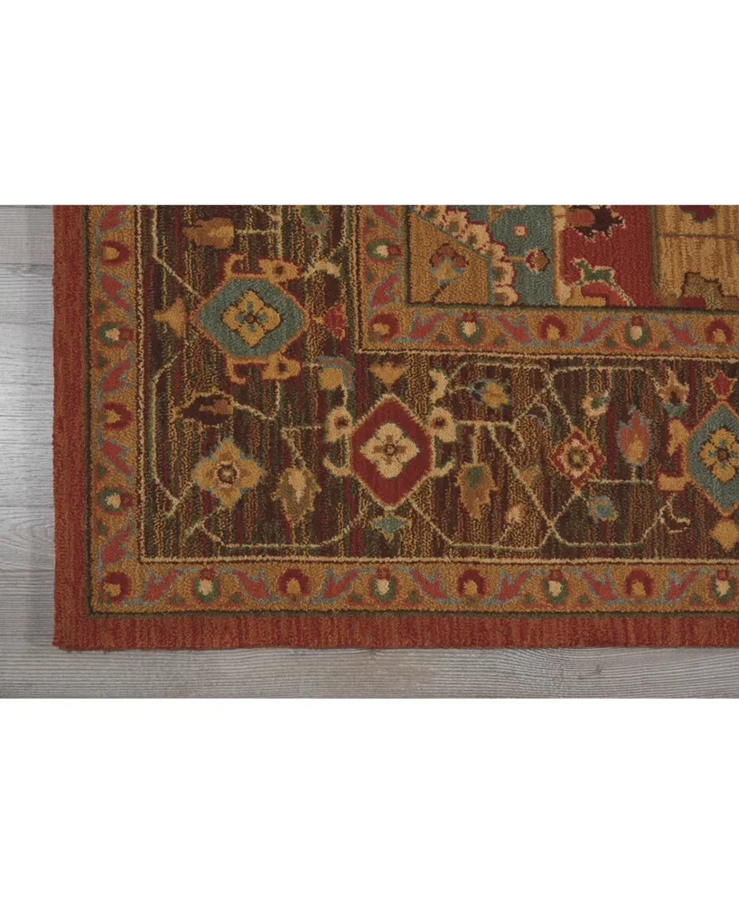 Nourison Home Living Treasures LI01 Rust 7'6" x 9'6" Area Rug