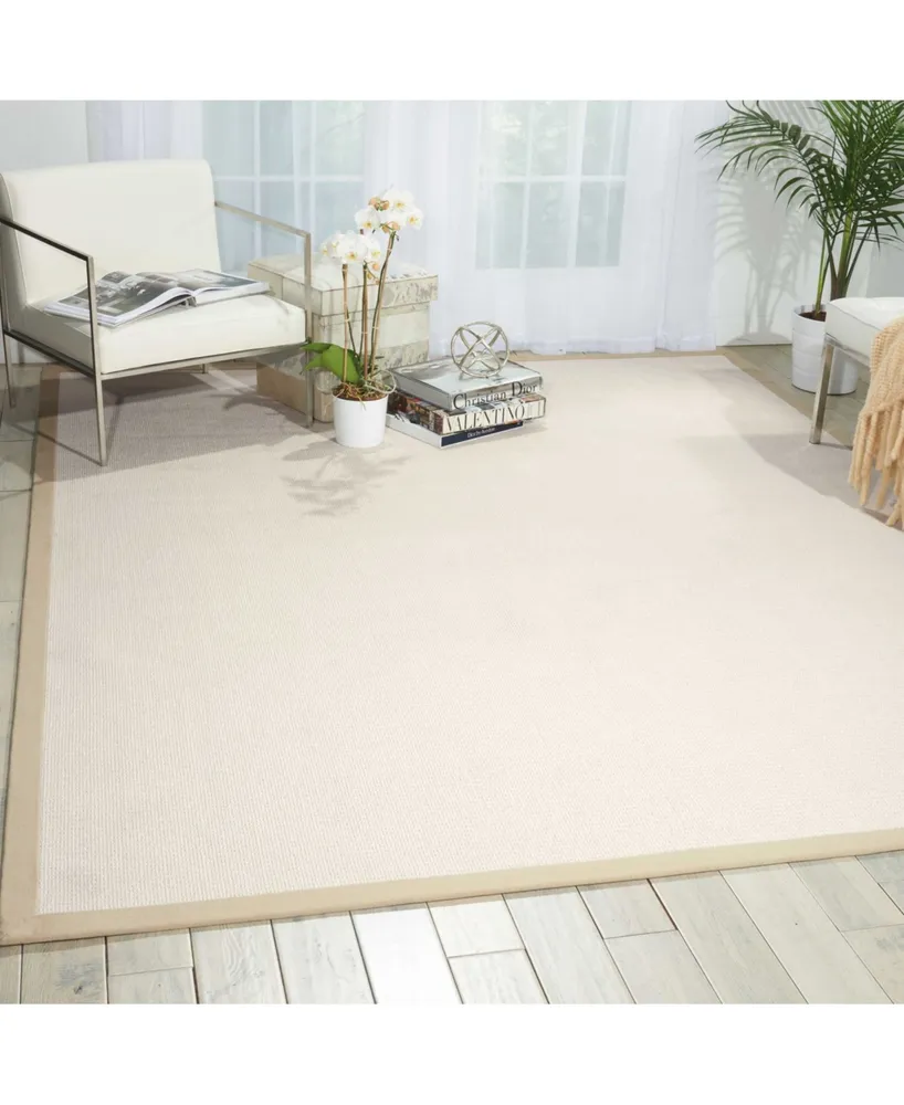 Nourison Home Sisal Soft SSF02 White 5' x 8' Area Rug