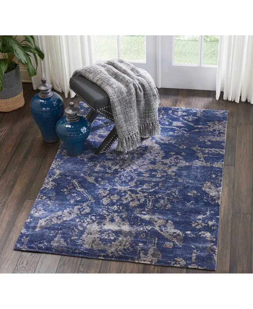 Nourison Home Lucent LCN06 Blue 3'9" x 5'9" Area Rug