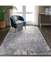 Nourison Home Rustic Textures RUS06 Gray and Beige 3'11" x 5'11" Area Rug