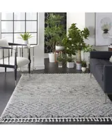 Nourison Home Serenity Shag Srs02 Gray Slate Rug