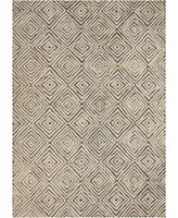 Nourison Home Deco Mod DEC01 Gray and Ivory 3'9" x 5'9" Area Rug