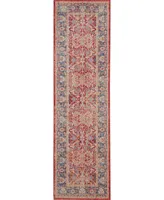 Nourison Home Ankara Global ANR02 Red 2' x 6' Runner Rug