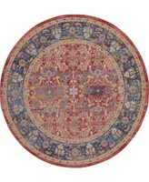 Nourison Home Ankara Global ANR02 Red 6' Round Rug