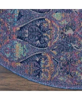 Nourison Home Ankara Global Anr08 Navy Multi Rug