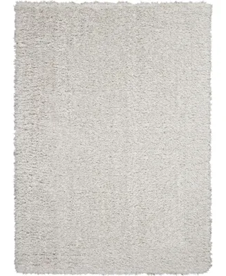 Nourison Home Luxe Shag LXS01 Silver 5' x 7' Area Rug