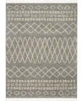 Closeout! Nourison Home Moroccan Shag MRS02 Silver 5'3" x 7'11" Area Rug