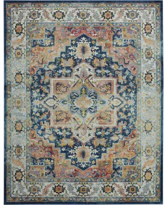 Nourison Home Ankara Global ANR11 Blue and Multi 8'10" x 11'10" Area Rug