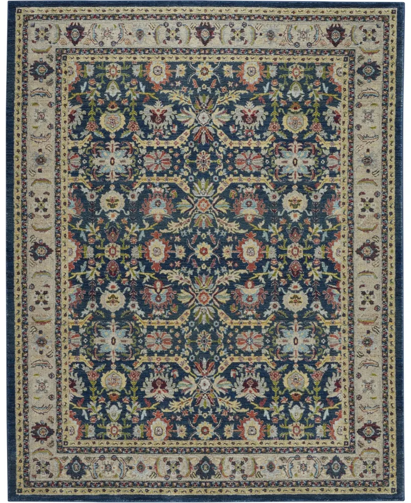 Nourison Home Ankara Global ANR13 Navy and Multi 7'10" x 9'10" Area Rug