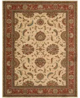 Nourison Home Living Treasures LI04 Ivory and Red 7'6" x 9'6" Area Rug