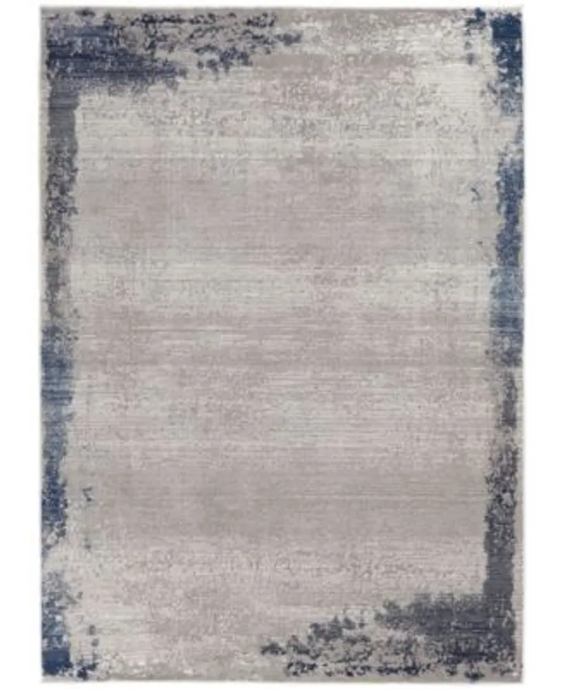 Nourison Home Etchings Etc01 Gray Navy Rug