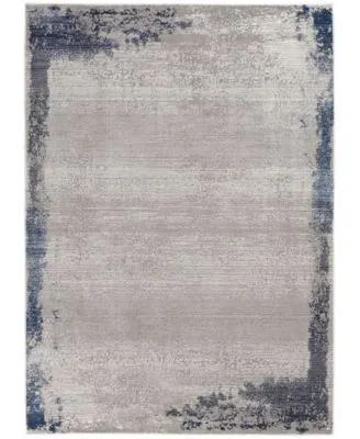 Nourison Home Etchings Etc01 Gray Navy Rug