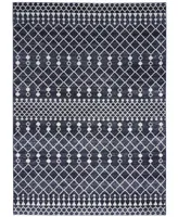 Nourison Home Palermo PMR03 Navy and Gray 5'3" x 7'3" Area Rug