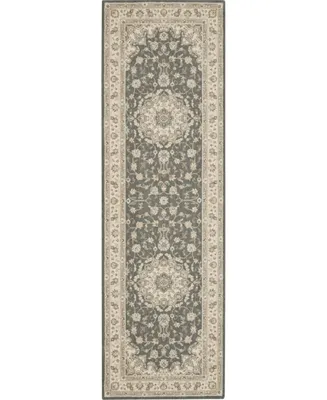 Nourison Home Living Treasures LI15 Gray and Ivory 2'6" x 12' Runner Rug