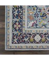 Nourison Home Ankara Global ANR14 Teal and Multi 7'10" x 9'10" Area Rug