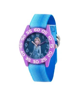 Disney Frozen 2 Elsa Girls' Purple Plastic Time Teacher Watch 32mm