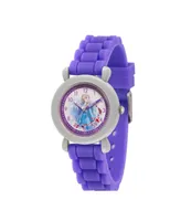 Disney Frozen 2 Elsa Girl's Gray Plastic Time Teacher Watch 32mm