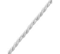 Giani Bernini Sterling Silver Necklace, 18" Diamond Cut Rope Chain