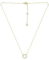 Giani Bernini Cubic Zirconia Mini-Circle 16" Pendant Necklace, Created for Macy's