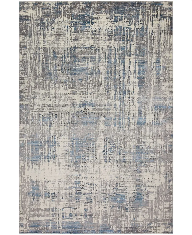 Sunbrella Modern Sm-01 Gray/Mist 5' x 8' Area Rug