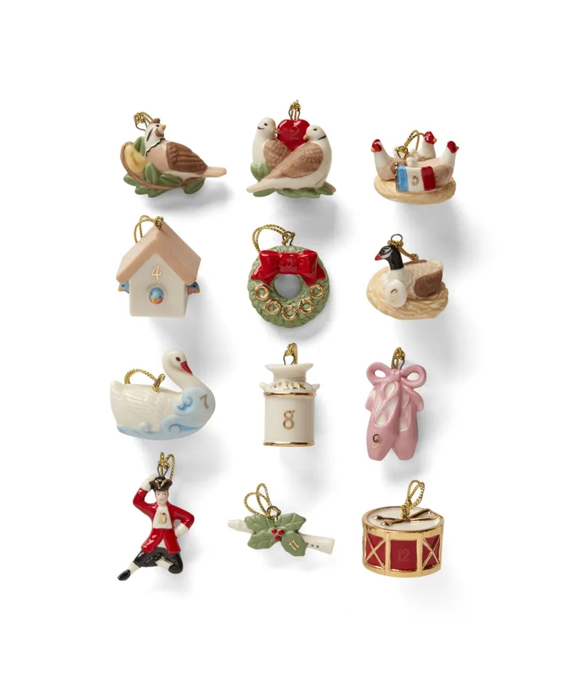 Lenox Twelve Days of Christmas 12 Piece Ornament Set