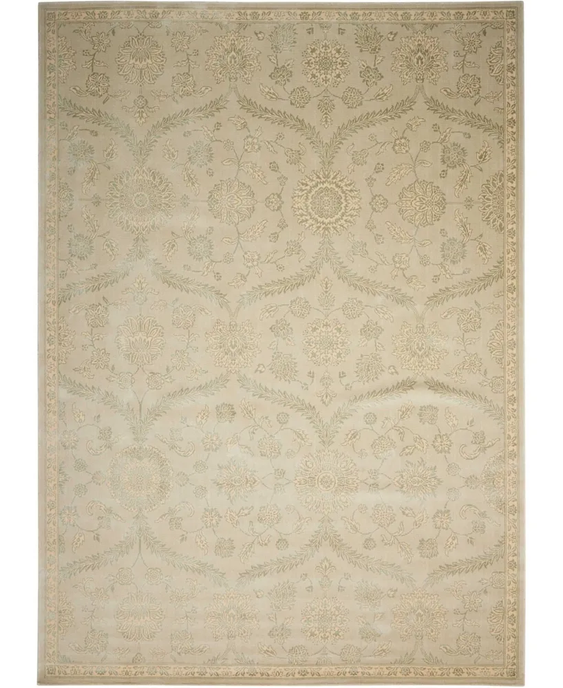 Nourison Home Luminance LUM04 Cream and Mint 7'6" x 10'6" Area Rug