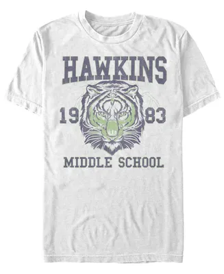 Stranger Things Men's Hawkins Middle School 1983 Tiger Short Sleeve T-Shirt
