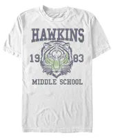 Stranger Things Men's Hawkins Middle School 1983 Tiger Short Sleeve T-Shirt