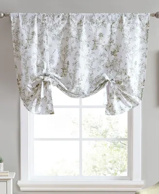 Laura Ashley Lindy Cotton Tie Up Pole Top Valance, 50" x 25"