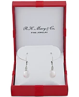 Cultured Freshwater Pearl Earrings (8mm) 10k Gold & White
