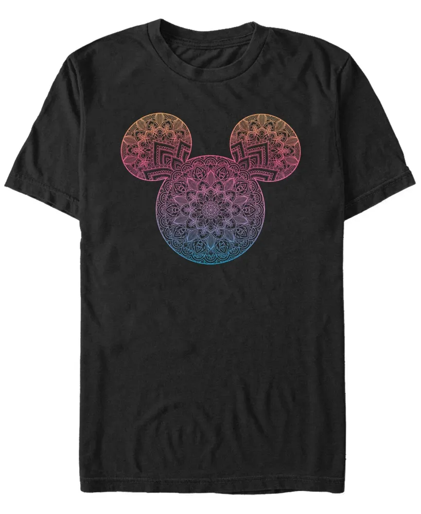 Fifth Sun Men's Mickey Mandala Fill Short Sleeve T-Shirt