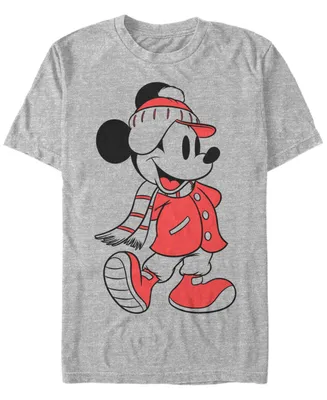 Fifth Sun Men's Mickey Winter Fill Short Sleeve T-Shirt